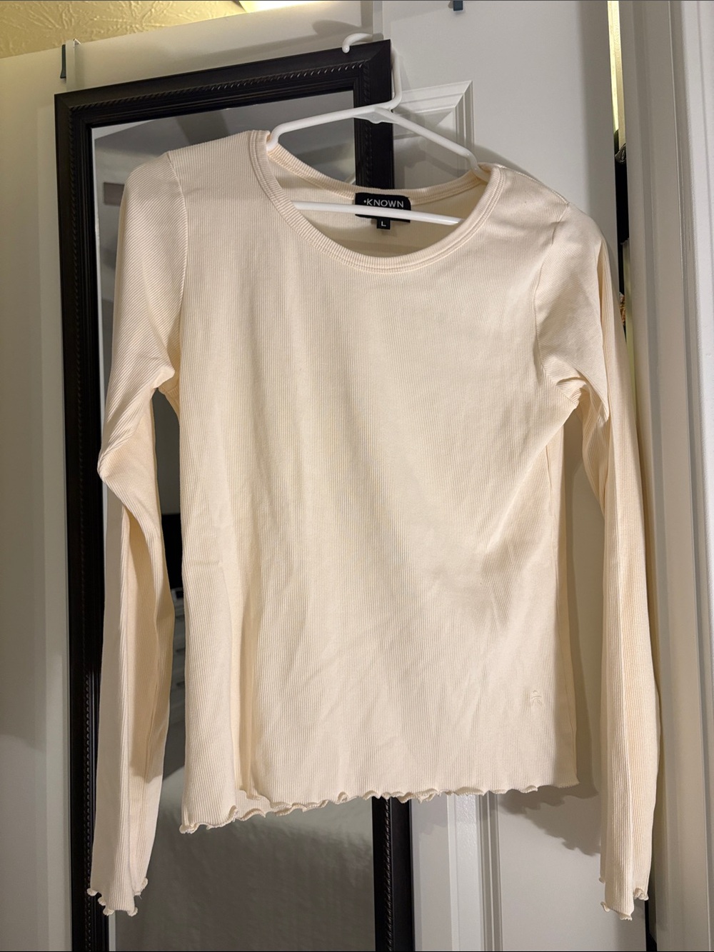 Known Supply Long Sleeve Ruffle Shirt